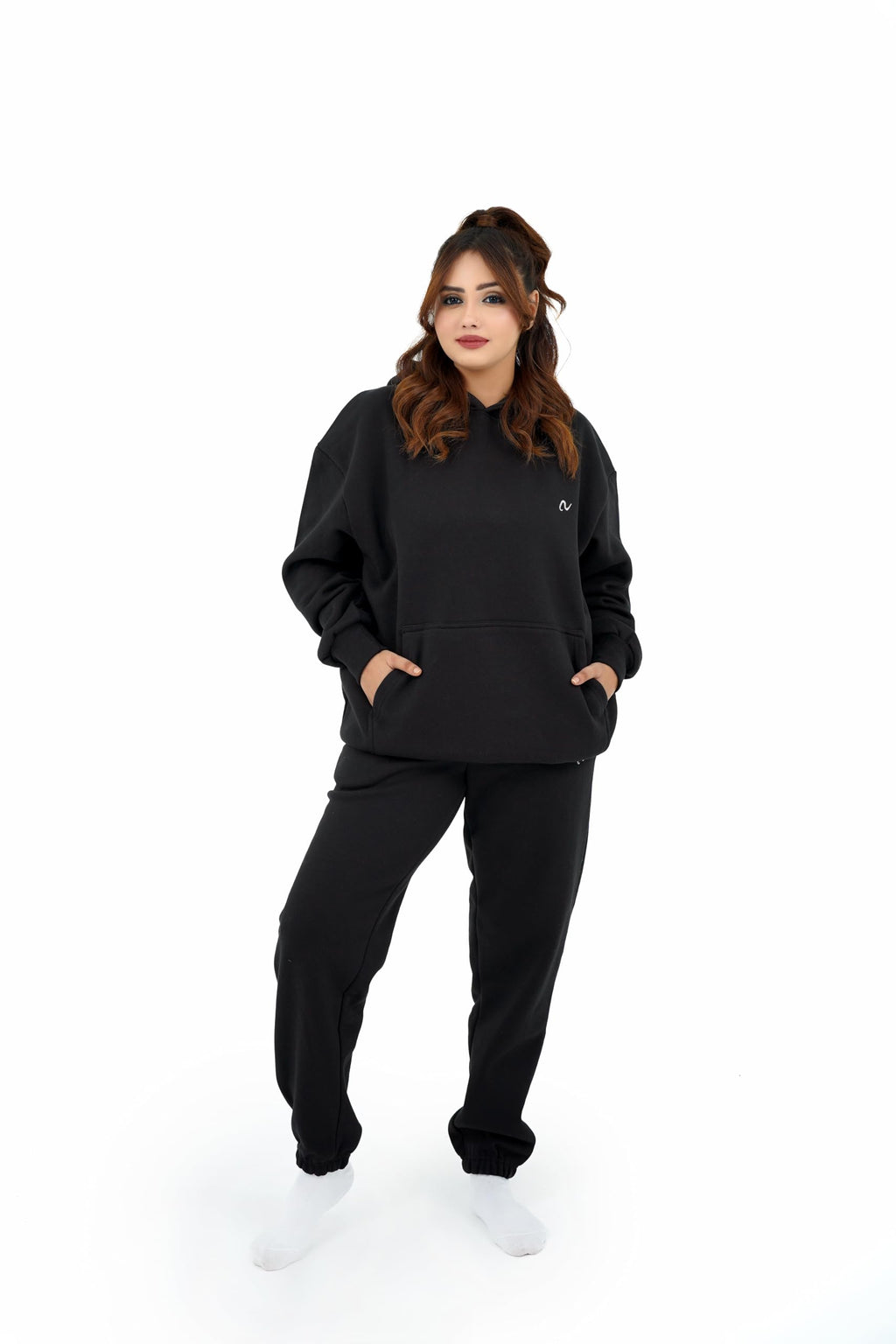 NoorVogue Heavyweight Oversized Fleece Hoodie Unisex Premium Comfort Pullover Mesh Pocket