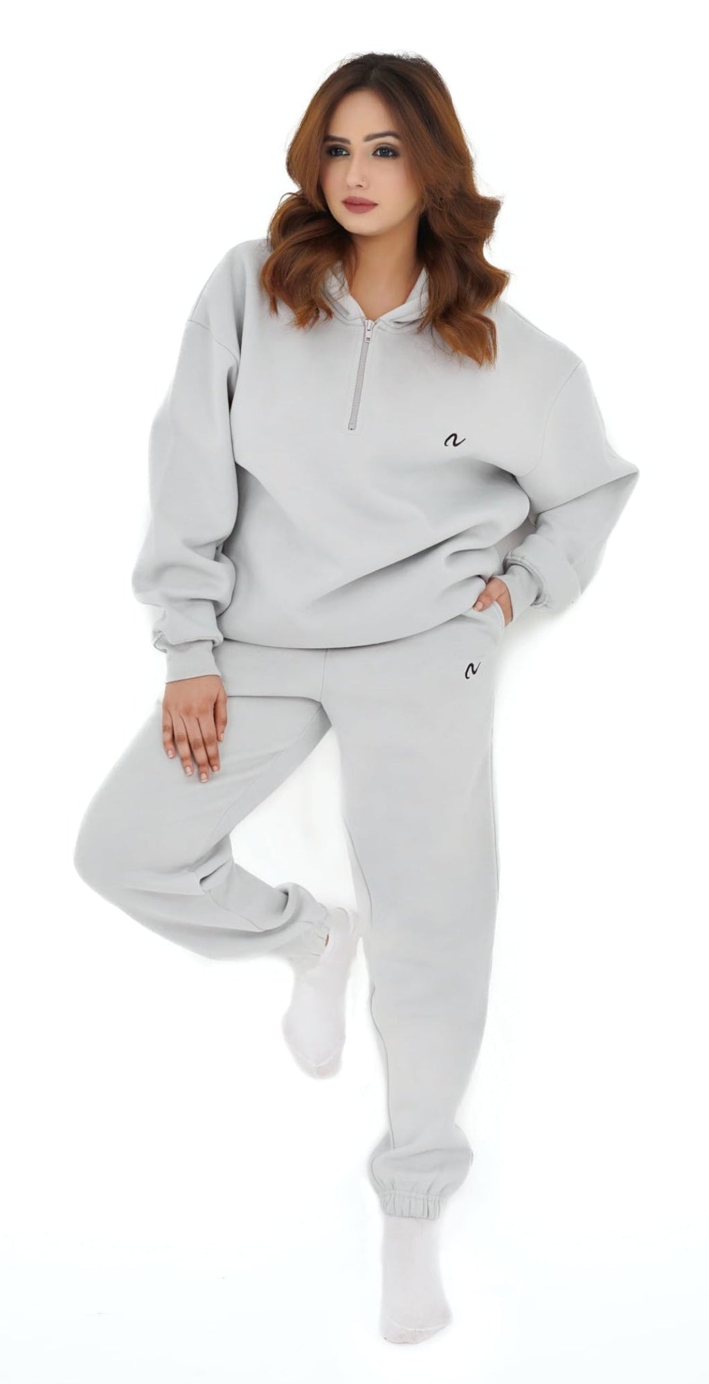 NoorVogue Heavyweight Oversized Quarter Zip Hoodie for Men & Women Premium Fleece Streetwear Style