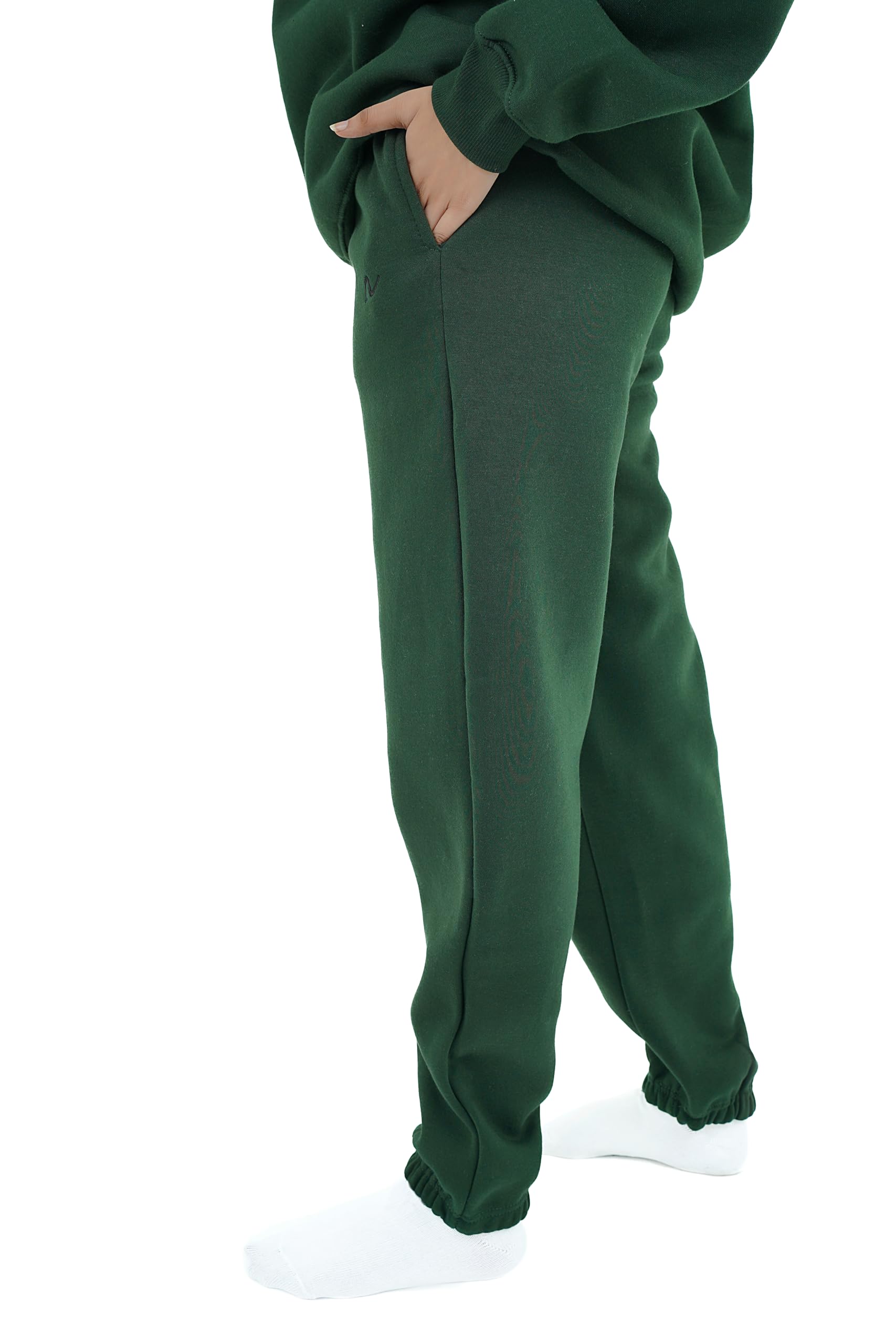 Heavyweight Fleece Sweatpants Men & Women – 410 GSM Ultra-Soft Deep Pockets 4-Way Stretch, Cozy Loungewear & Sleepwear