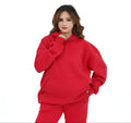 Heavyweight Oversized Fleece Hoodie - Premium Comfort Pullover Mesh Pocket