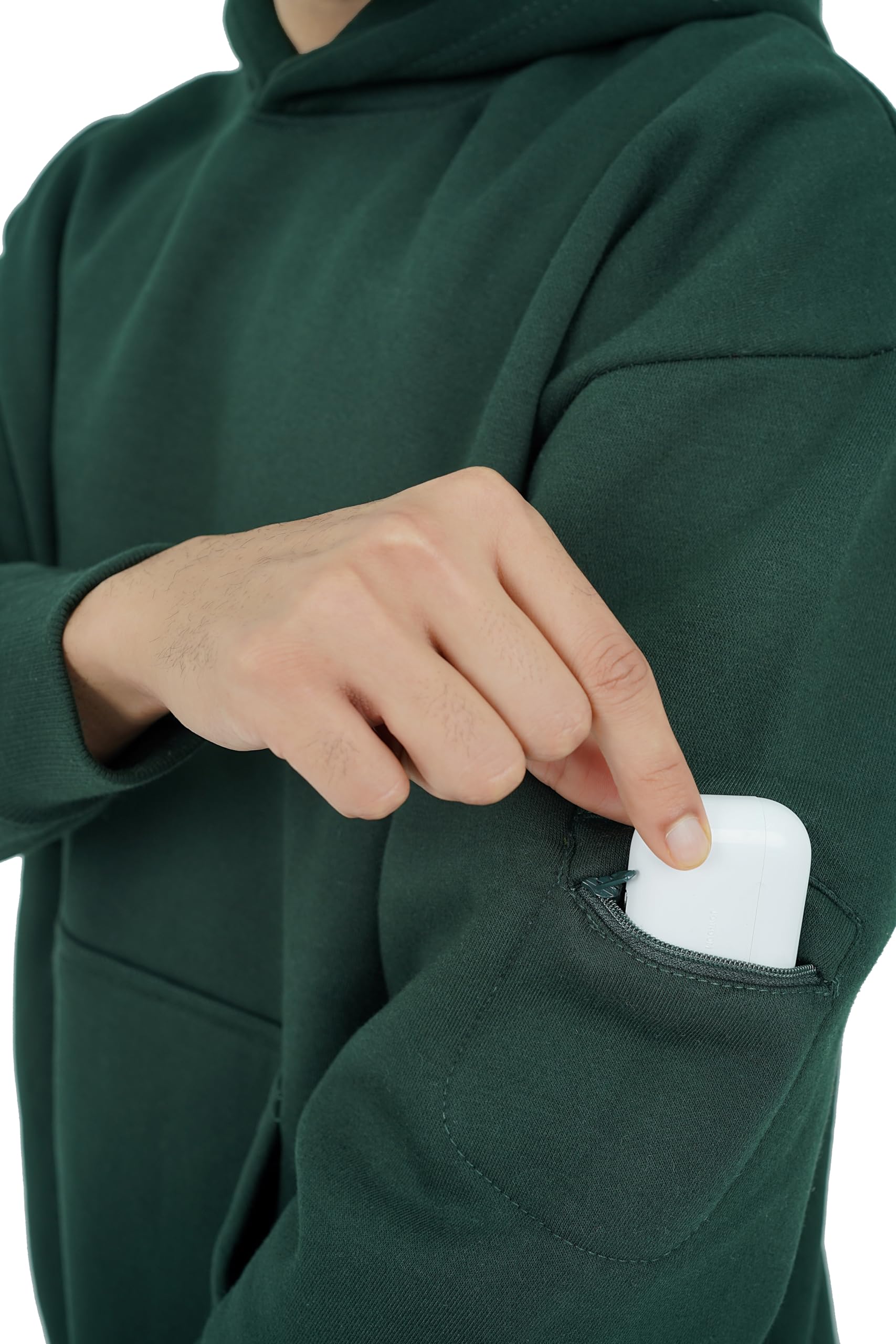 NoorVogue Heavyweight Oversized Fleece Hoodie Unisex Premium Comfort Pullover Mesh Pocket