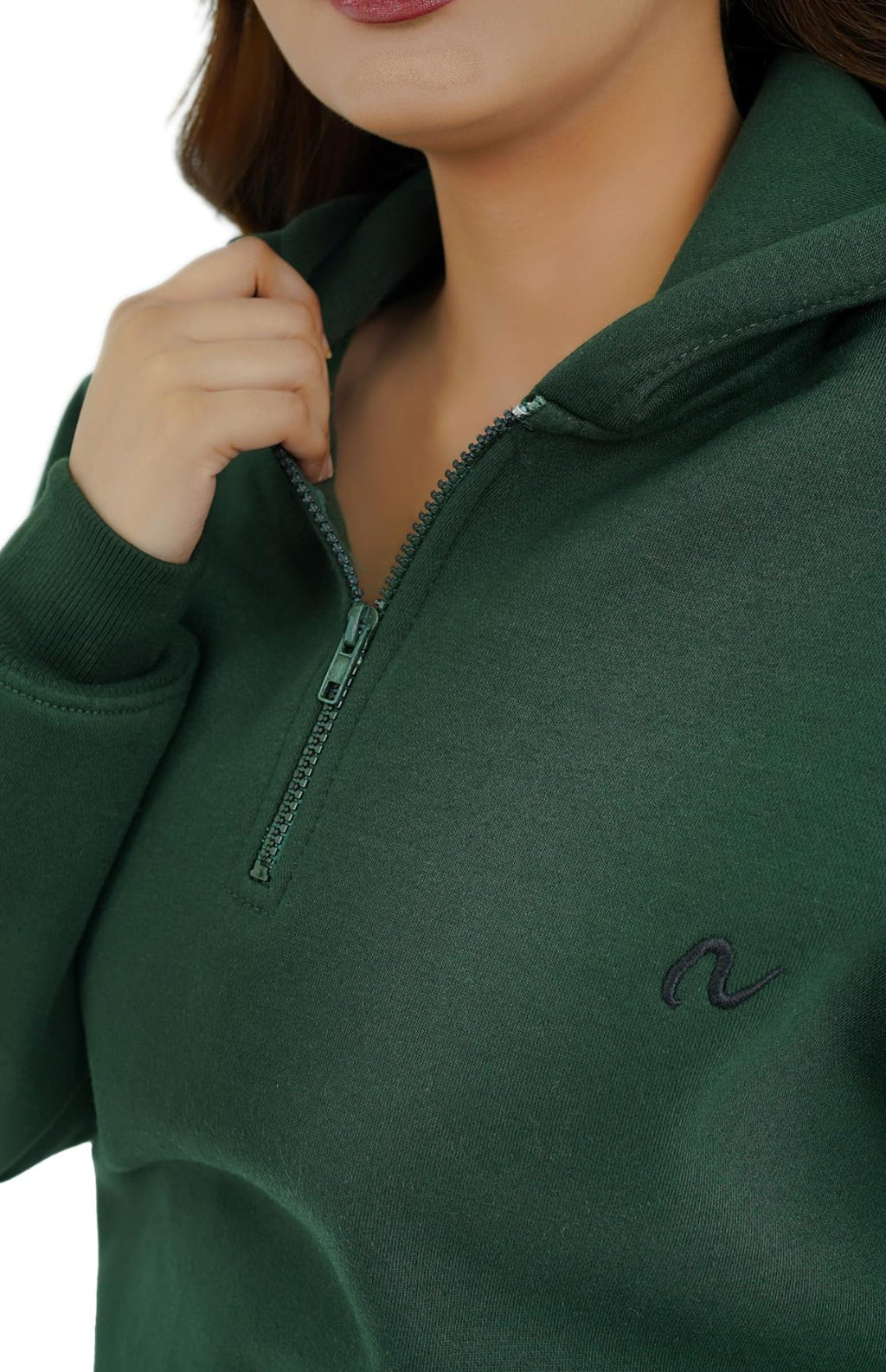 NoorVogue Heavyweight Oversized Quarter Zip Hoodie for Men & Women Premium Fleece Streetwear Style